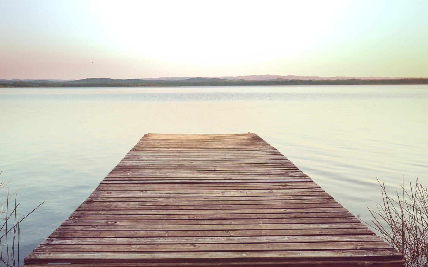 Dock on a lake in midwest