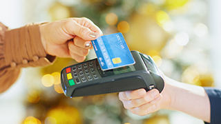 Swiping of a credit card