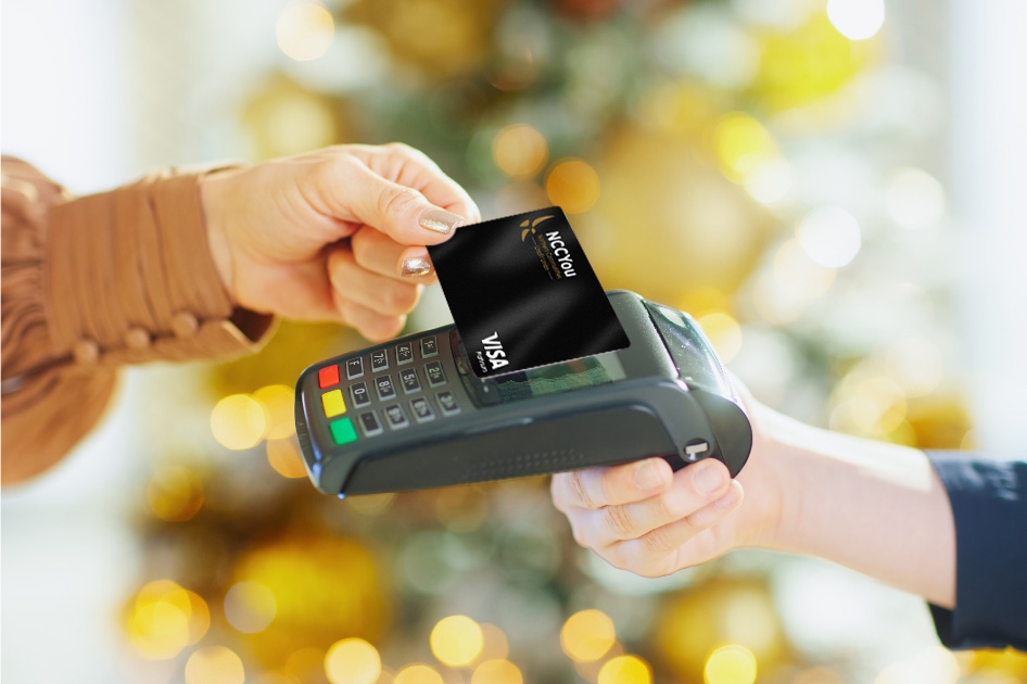 Swiping a credit card