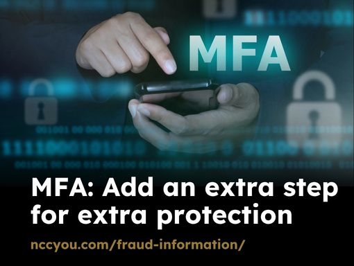 Person on phone using MFA