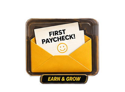 Image of first paycheck